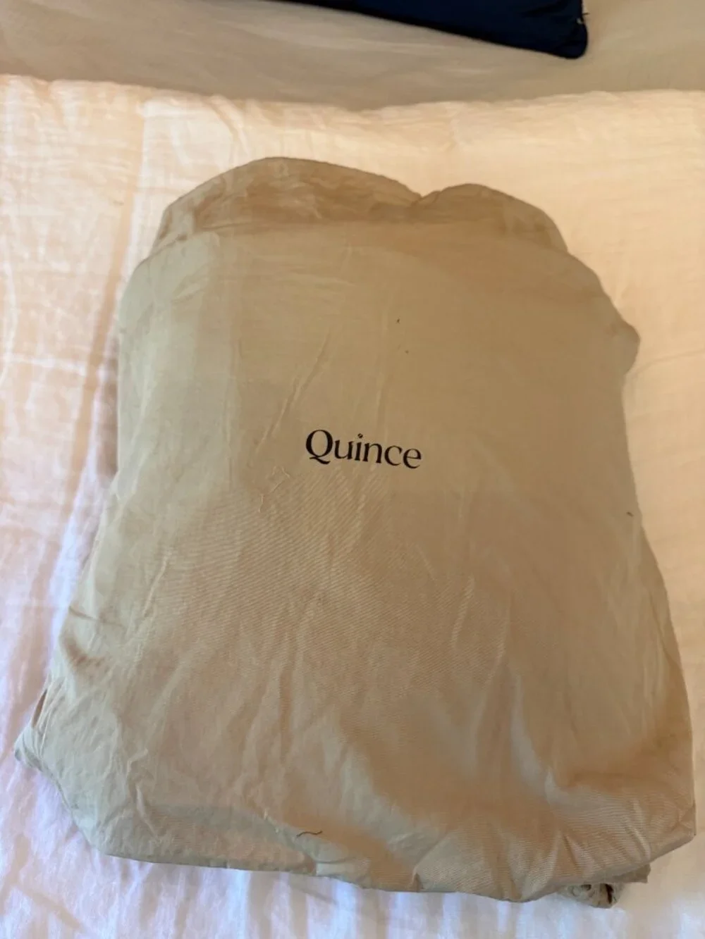 Quince Organic Luxe Honeycomb Duvet Cover Set with Shams King Sand